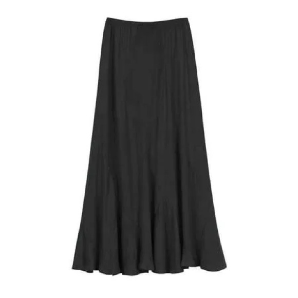 Urban CoCo Women's Casual Stretch Jersey Solid Elastic Waist A-Line Midi Skirt - Picture 1 of 15